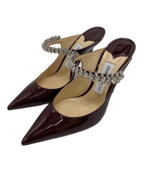JIMMY CHOO（ジミーチュウ）JIMMY CHOO (ジミーチュウ) ビジューエナメルパンプス ブラウン サイズ:37の古着・服飾アイテム