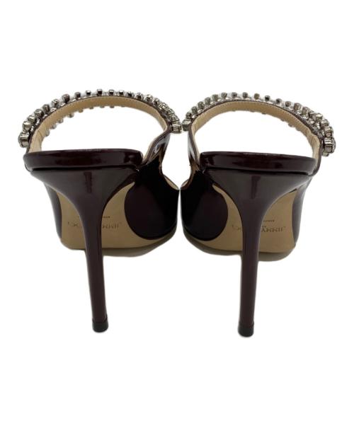 JIMMY CHOO（ジミーチュウ）JIMMY CHOO (ジミーチュウ) ビジューエナメルパンプス ブラウン サイズ:37の古着・服飾アイテム
