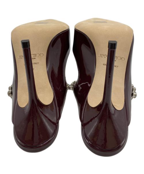 JIMMY CHOO（ジミーチュウ）JIMMY CHOO (ジミーチュウ) ビジューエナメルパンプス ブラウン サイズ:37の古着・服飾アイテム