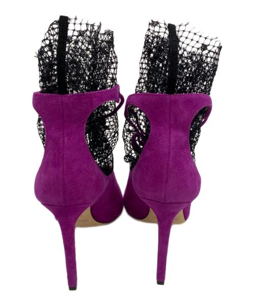 JIMMY CHOO（ジミーチュウ）JIMMY CHOO (ジミーチュウ) スウェードパンプス パープル サイズ:37の古着・服飾アイテム