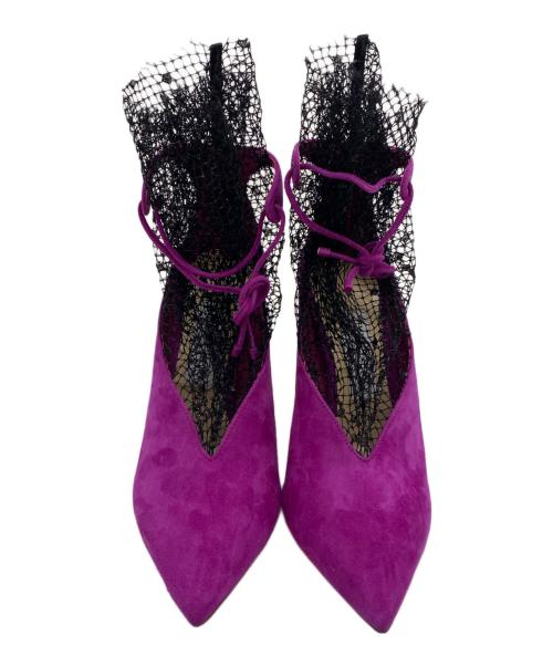 JIMMY CHOO（ジミーチュウ）JIMMY CHOO (ジミーチュウ) スウェードパンプス パープル サイズ:37の古着・服飾アイテム