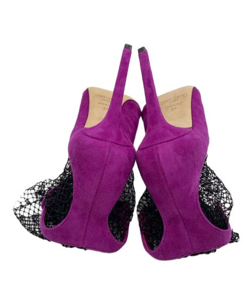 JIMMY CHOO（ジミーチュウ）JIMMY CHOO (ジミーチュウ) スウェードパンプス パープル サイズ:37の古着・服飾アイテム