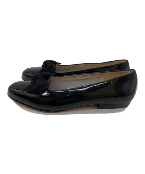 Salvatore Ferragamo（サルヴァトーレ フェラガモ）Salvatore Ferragamo (サルヴァトーレ フェラガモ) レザーパンプス ブラック サイズ:7の古着・服飾アイテム