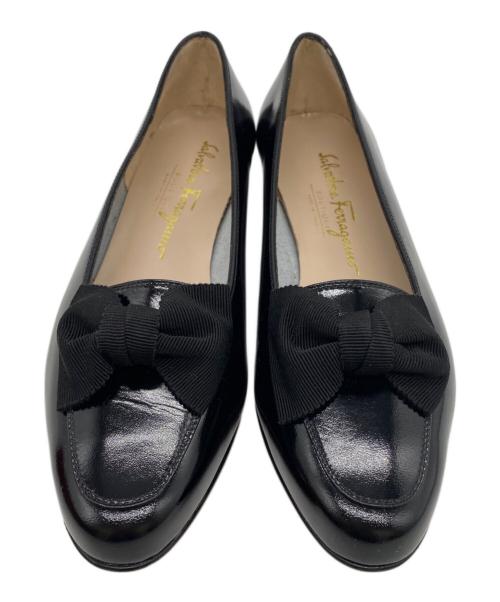 Salvatore Ferragamo（サルヴァトーレ フェラガモ）Salvatore Ferragamo (サルヴァトーレ フェラガモ) レザーパンプス ブラック サイズ:7の古着・服飾アイテム