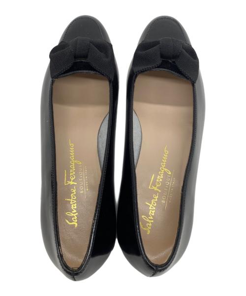 Salvatore Ferragamo（サルヴァトーレ フェラガモ）Salvatore Ferragamo (サルヴァトーレ フェラガモ) レザーパンプス ブラック サイズ:7の古着・服飾アイテム