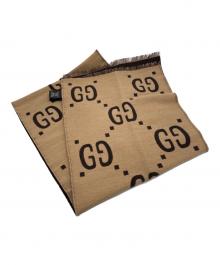 GUCCI（グッチ）の古着「GGジャカードウールシルク スカーフ」｜ベージュ×ブラウン