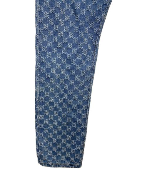 mnml（ミニマル）MNML (ミニマル) チェッカーストレートデニム インディゴ サイズ:40の古着・服飾アイテム