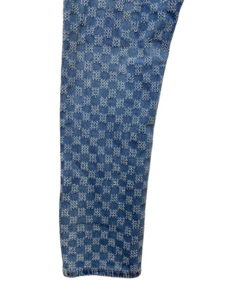 mnml（ミニマル）MNML (ミニマル) チェッカーストレートデニム インディゴ サイズ:40の古着・服飾アイテム