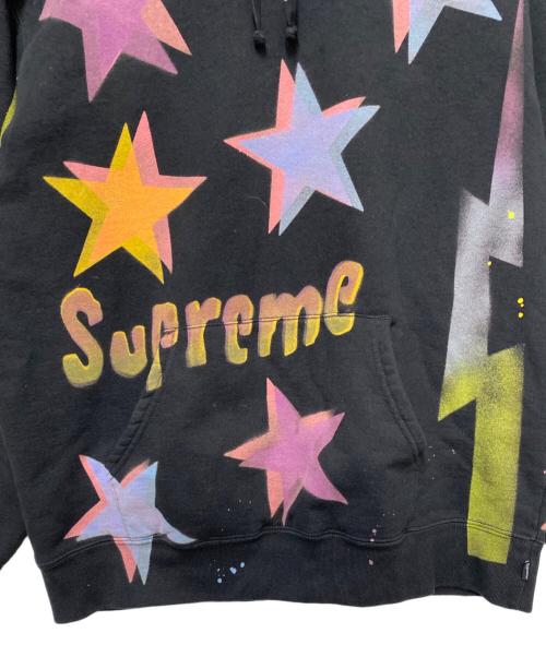 SUPREME（シュプリーム）Supreme (シュプリーム) Gonz Stars Hooded Sweatshirt ブラック サイズ:Mの古着・服飾アイテム