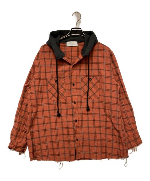 Azuma（アズマ）Azuma (アズマ) フーデッドジャケット レッド×ブラック サイズ:Sの古着・服飾アイテム