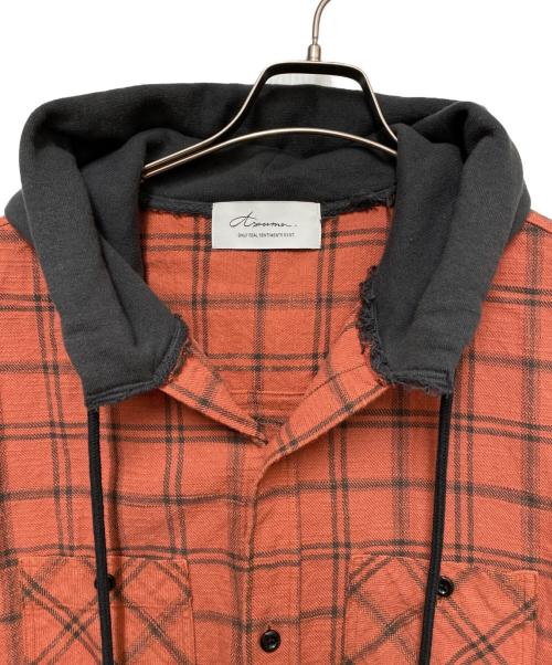 Azuma（アズマ）Azuma (アズマ) フーデッドジャケット レッド×ブラック サイズ:Sの古着・服飾アイテム