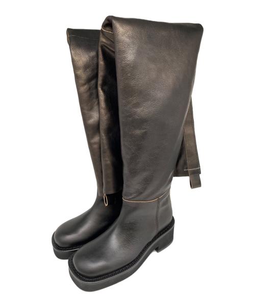 MM6 Maison Margiela（エムエムシックスメゾンマルジェラ）MM6 Maison Margiela (エムエムシックスメゾンマルジェラ) ロングブーツ ブラック サイズ:36の古着・服飾アイテム