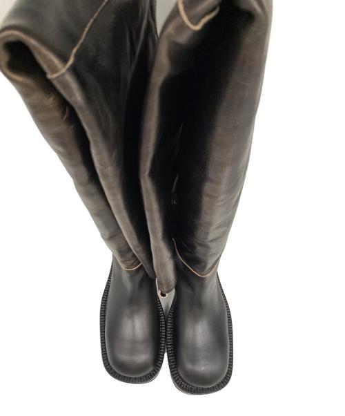MM6 Maison Margiela（エムエムシックスメゾンマルジェラ）MM6 Maison Margiela (エムエムシックスメゾンマルジェラ) ロングブーツ ブラック サイズ:36の古着・服飾アイテム