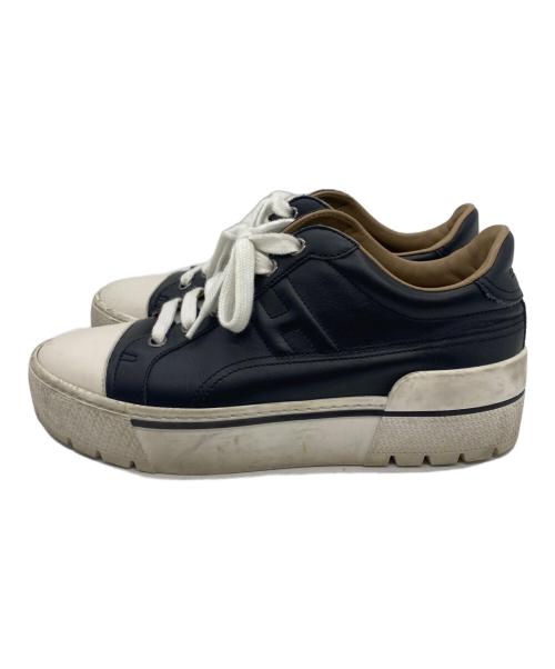 HERMES（エルメス）HERMES (エルメス) スニーカー ブラック×ホワイト サイズ:不明の古着・服飾アイテム