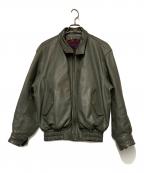 PAIR SLOPEペアスロープ）の古着「レザージャケット」｜オリーブ
