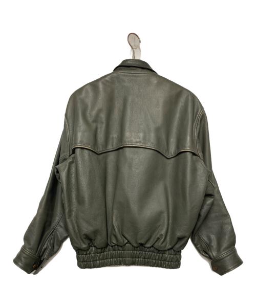 PAIR SLOPE（ペアスロープ）PAIR SLOPE (ペアスロープ) レザージャケット オリーブ サイズ:LLの古着・服飾アイテム