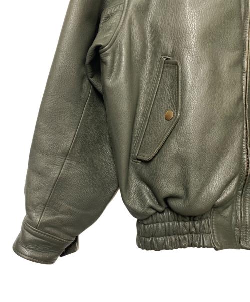 PAIR SLOPE（ペアスロープ）PAIR SLOPE (ペアスロープ) レザージャケット オリーブ サイズ:LLの古着・服飾アイテム