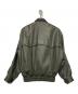 PAIR SLOPE (ペアスロープ) レザージャケット オリーブ サイズ:LL：16000円