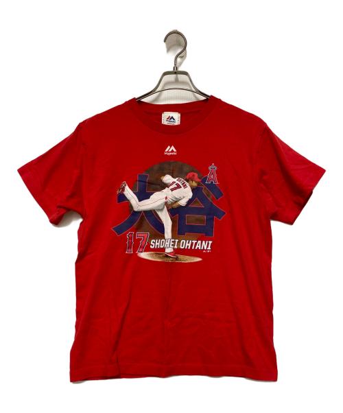 Majestic（マジェスティック）Majestic (マジェスティック) 半袖Tシャツ レッド サイズ:Lの古着・服飾アイテム