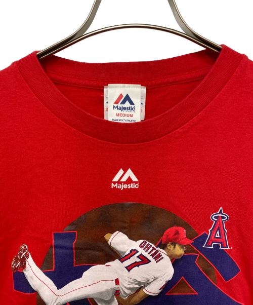 Majestic（マジェスティック）Majestic (マジェスティック) 半袖Tシャツ レッド サイズ:Lの古着・服飾アイテム