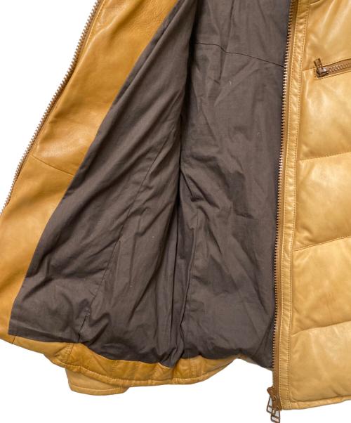 AZ（エーゼイ）AZ (エーゼイ) レザーダウンジャケット ベージュ サイズ:Lの古着・服飾アイテム