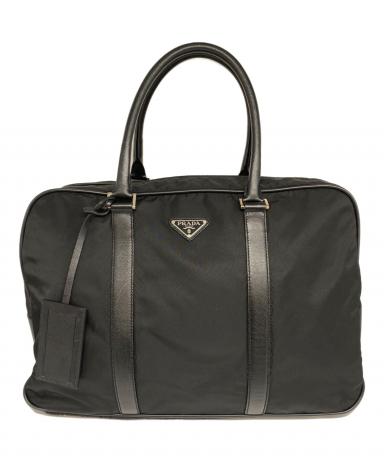 ジ*K様 早い物ガチ‼️ PRADA ボストンバッグ 黒 中古・古着通販】PRADA (プラダ) ボストンバッグ ブラック｜ブランド