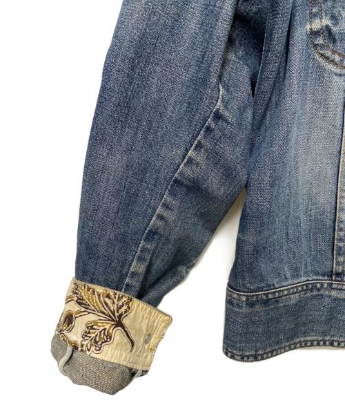 DOLCE & GABBANA（ドルチェ＆ガッバーナ）DOLCE & GABBANA (ドルチェ＆ガッバーナ) ロゴワッペンデニムジャケット インディゴ サイズ:Sの古着・服飾アイテム