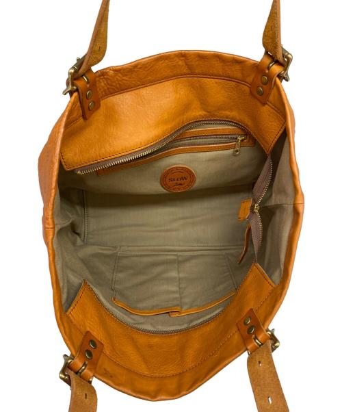 SLOW（スロウ）SLOW (スロウ) レザートートバッグ ブラウンの古着・服飾アイテム