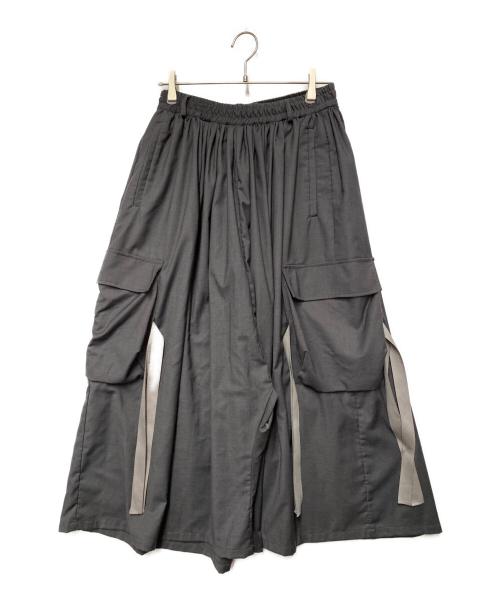 NO ID.（ノーアイディー）NO ID. (ノーアイディー) ギャザーバギーカーゴトラウザーズ グレー サイズ:1の古着・服飾アイテム