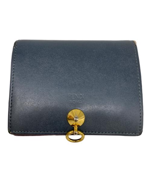FENDI（フェンディ）FENDI (フェンディ) 2つ折り財布 ブルーの古着・服飾アイテム