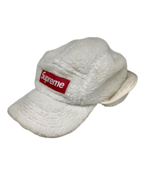 SUPREME（シュプリーム）SUPREME (シュプリーム) Deep Pile Earflap Camp Cap ホワイトの古着・服飾アイテム