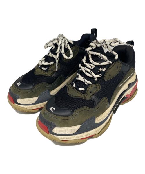 BALENCIAGA（バレンシアガ）BALENCIAGA (バレンシアガ) Triple S CLEAR SOLE ブラック×ホワイト サイズ:27.5の古着・服飾アイテム