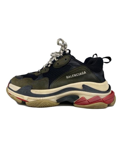 BALENCIAGA（バレンシアガ）BALENCIAGA (バレンシアガ) Triple S CLEAR SOLE ブラック×ホワイト サイズ:27.5の古着・服飾アイテム