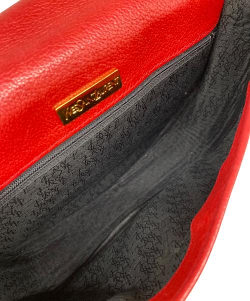 Yves Saint Laurent（イヴサンローラン）Yves Saint Laurent (イヴサンローラン) カサンドラフロップショルダーバッグ レッドの古着・服飾アイテム