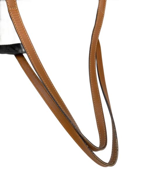 GUCCI（グッチ）GUCCI (グッチ) ナイロントートバッグ ブラック×ブラウンの古着・服飾アイテム