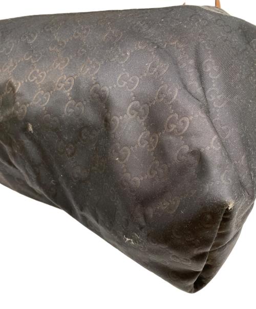 GUCCI（グッチ）GUCCI (グッチ) ナイロントートバッグ ブラック×ブラウンの古着・服飾アイテム