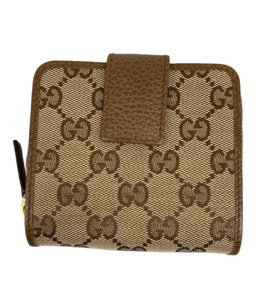 GUCCI（グッチ）GUCCI (グッチ) 2つ折り財布 ブラウンの古着・服飾アイテム