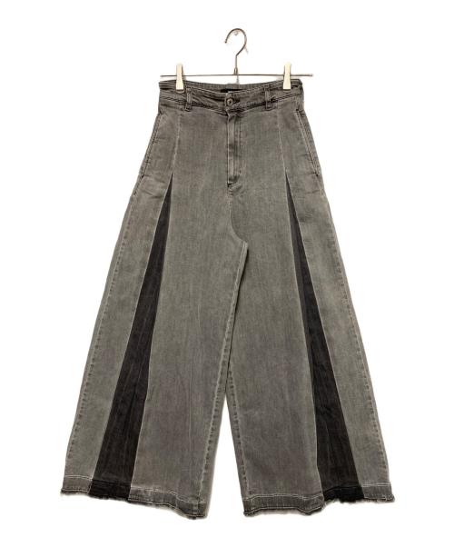 DIESEL（ディーゼル）DIESEL (ディーゼル) SUPER WIDE FLARE JEANS グレー サイズ:Mの古着・服飾アイテム