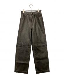 MAISON SPECIAL（メゾンスペシャル）の古着「フェイクレザーパンツ」｜ブラック