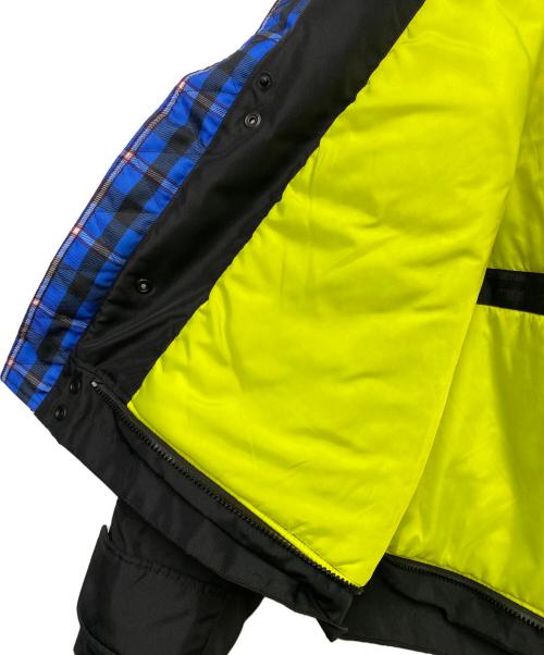 DIESEL（ディーゼル）DIESEL (ディーゼル) フーテッドチェックブルゾン ブルー サイズ:Mの古着・服飾アイテム