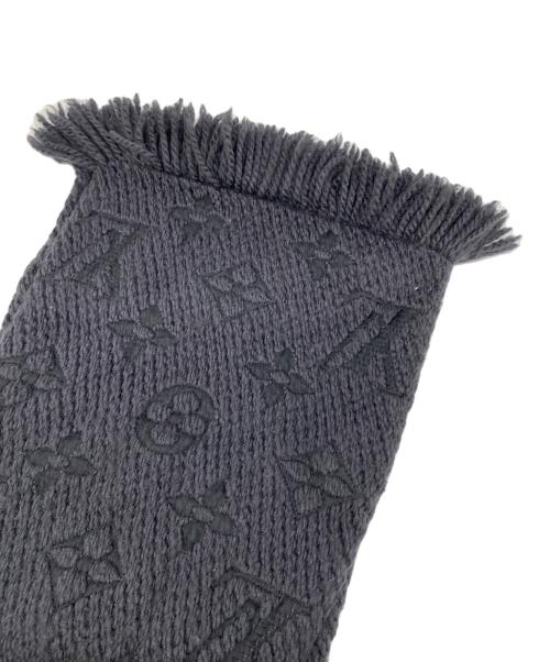 LOUIS VUITTON（ルイ ヴィトン）LOUIS VUITTON (ルイ ヴィトン) エシャルプ・ロゴマニアマフラー ブラックの古着・服飾アイテム