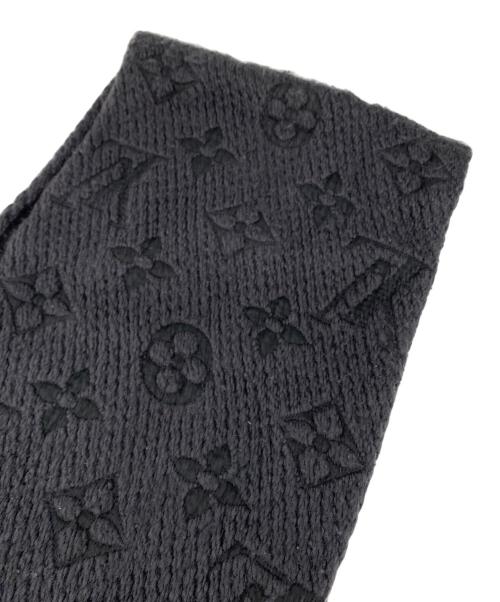 LOUIS VUITTON（ルイ ヴィトン）LOUIS VUITTON (ルイ ヴィトン) エシャルプ・ロゴマニアマフラー ブラックの古着・服飾アイテム
