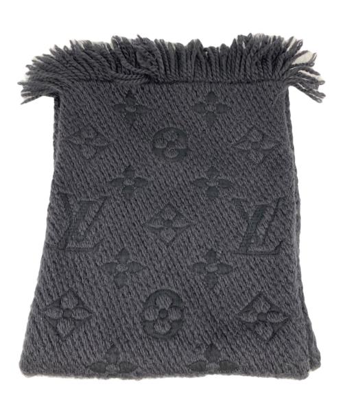 LOUIS VUITTON（ルイ ヴィトン）LOUIS VUITTON (ルイ ヴィトン) エシャルプ・ロゴマニアマフラー ブラックの古着・服飾アイテム