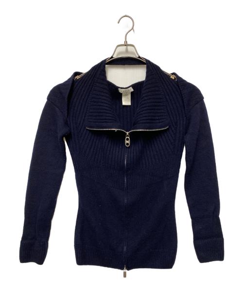 CELINE（セリーヌ）CELINE (セリーヌ) 厚手ニット ネイビー サイズ:Mの古着・服飾アイテム
