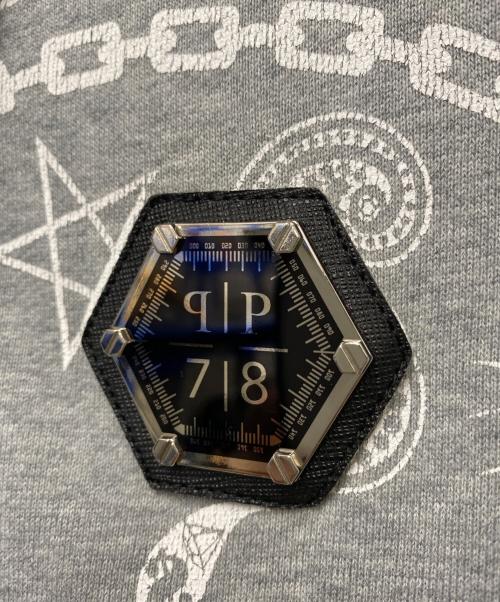 PHILIPP PLEIN HOMME（フィリップレインオム）PHILIPP PLEIN HOMME (フィリップレインオム) ジップパーカー グレー サイズ:不明の古着・服飾アイテム