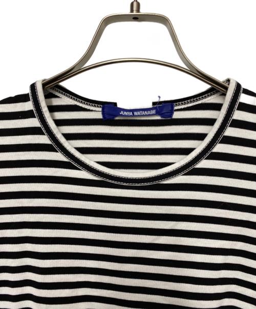 JUNYA WATANABE MAN（ジュンヤワタナベマン）JUNYA WATANABE MAN (ジュンヤワタナベマン) ボーダーカットソー ホワイト×ブラック サイズ:Lの古着・服飾アイテム