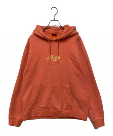 中古・古着通販】stussy (ステューシー) パーカー オレンジ サイズ:L