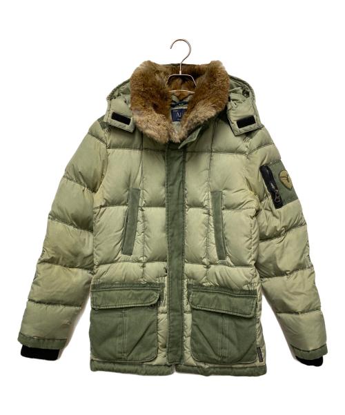 ARMANI JEANS（アルマーニジーンズ）ARMANI JEANS (アルマーニジーンズ) ダウンジャケット グリーン サイズ:XSの古着・服飾アイテム