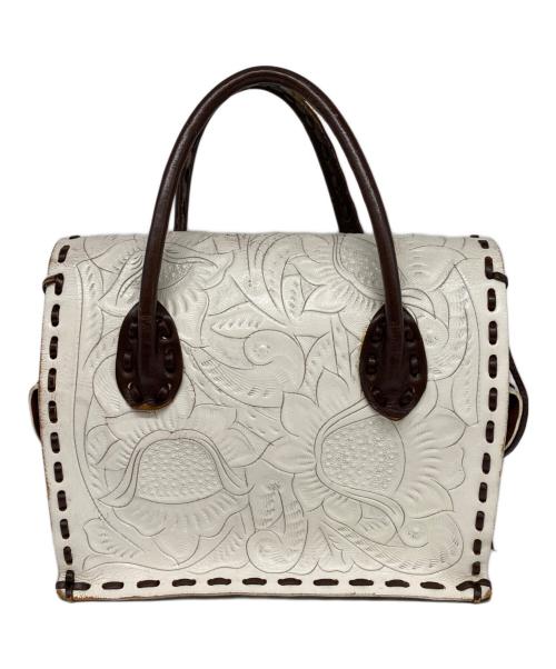 GRACE CONTINENTAL（（グレースコンチネンタル）GRACE CONTINENTAL (（グレースコンチネンタル) ハンドバッグ グリーン×ホワイトの古着・服飾アイテム