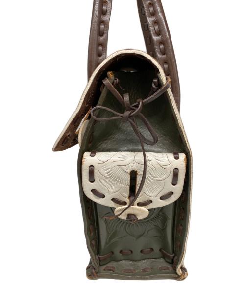 GRACE CONTINENTAL（（グレースコンチネンタル）GRACE CONTINENTAL (（グレースコンチネンタル) ハンドバッグ グリーン×ホワイトの古着・服飾アイテム